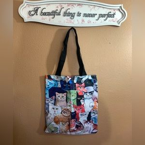 Layered Cat Canvas Bag